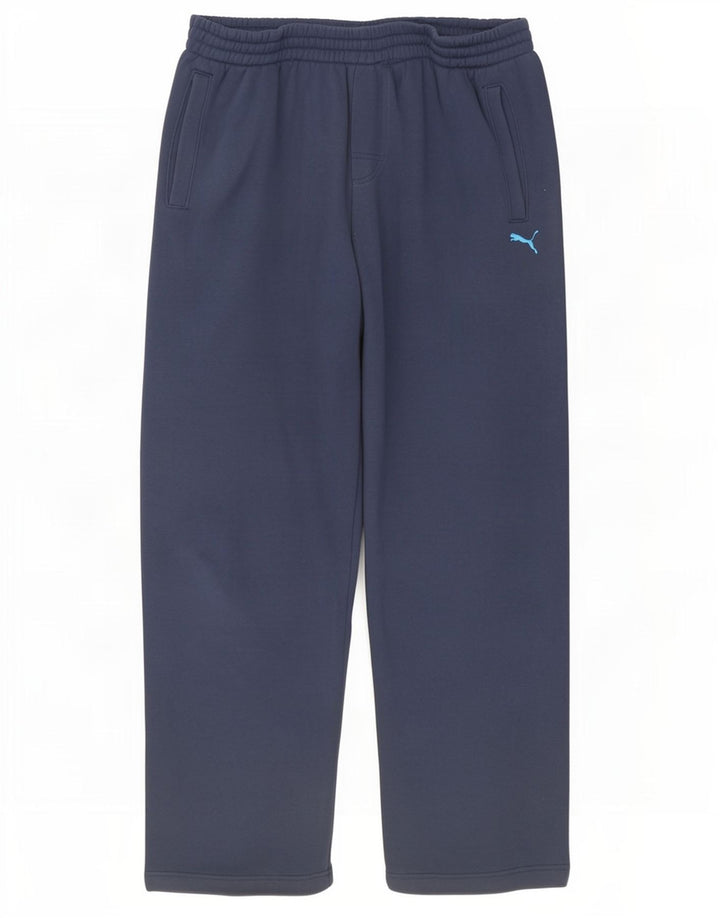 Pantaloni da tuta da uomo Puma Large in cotone blu navy