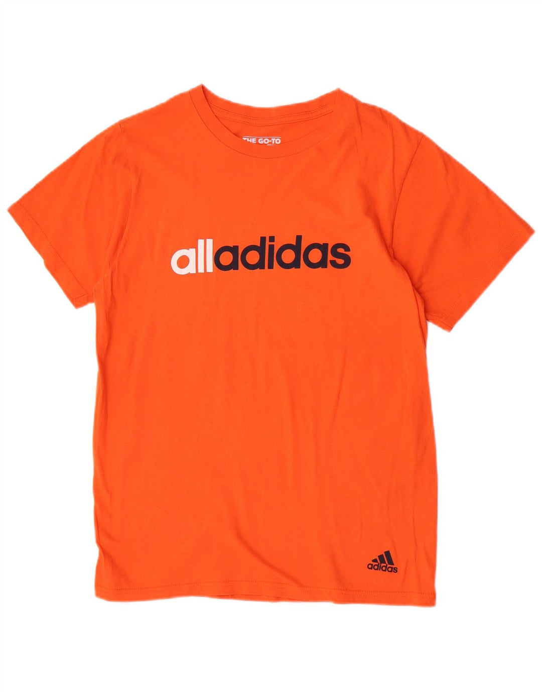 T-shirt grafica da uomo Adidas Top in cotone arancione medio