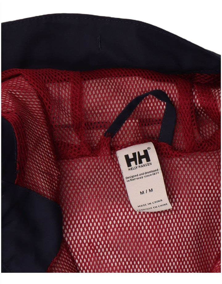 Giacca antipioggia con cappuccio da donna Helly Hansen UK 14 poliestere medio blu navy