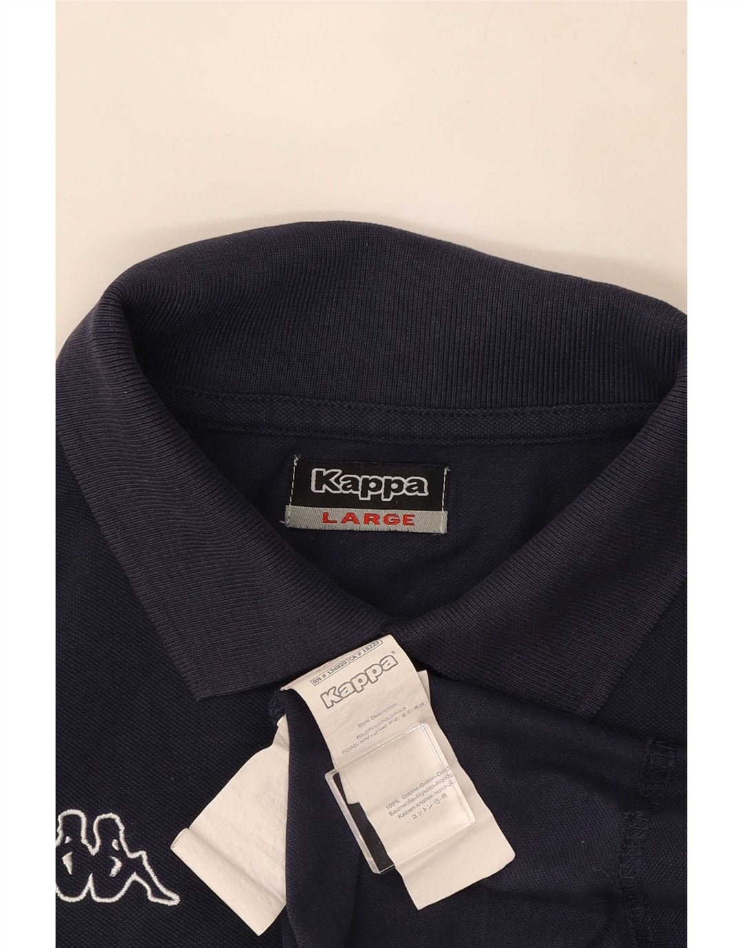 Polo grafica da uomo Kappa grande in cotone blu navy