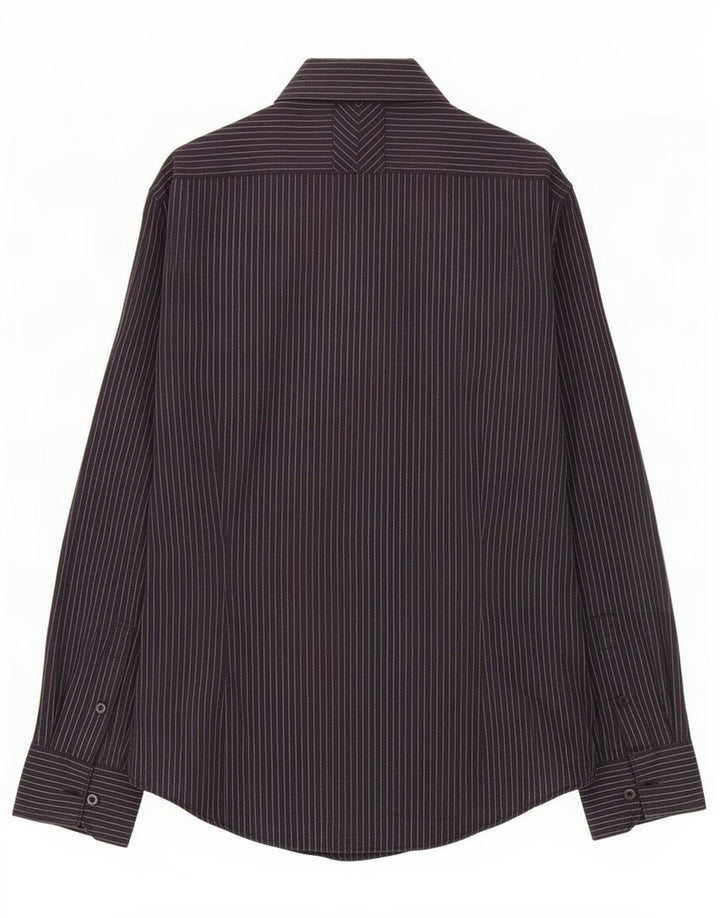 Camicia Uomo Guess Piccola Gessata Nera in Cotone