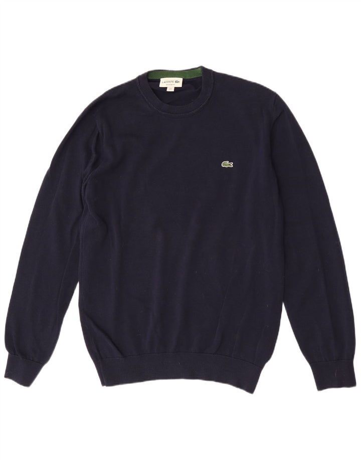Maglione maglione girocollo da uomo vestibilità regolare Lacoste taglia 5 grande blu navy