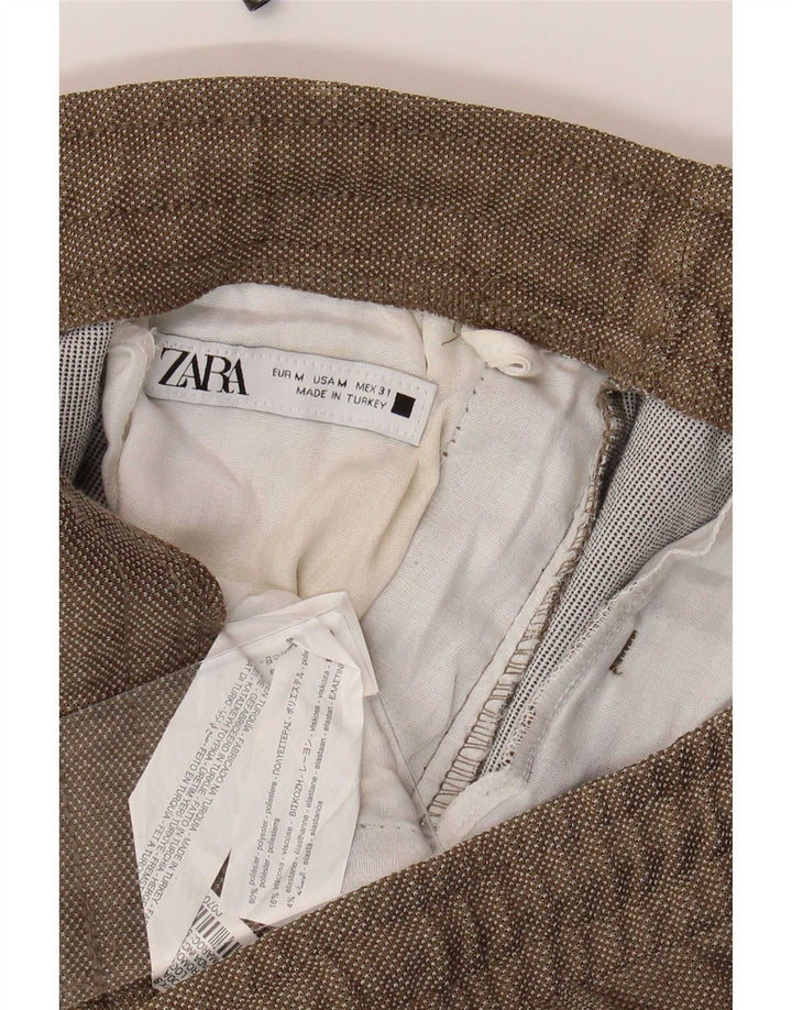 Pantaloni chino slim da uomo Zara medi W31 L28 poliestere beige