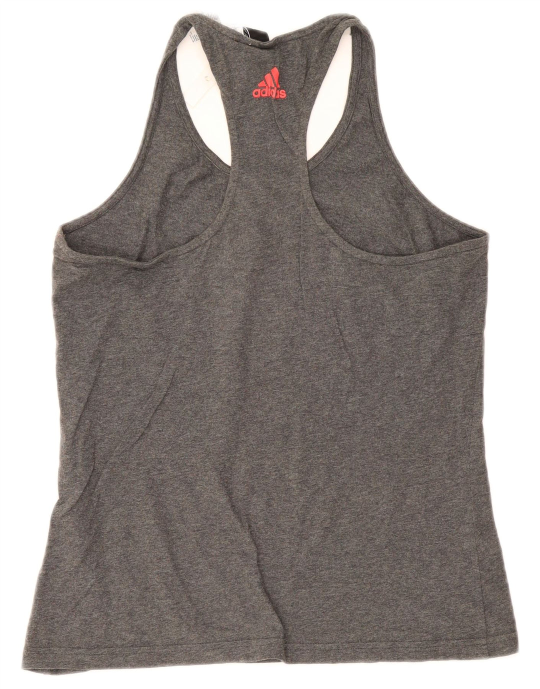 Canotta grafica da donna Adidas UK 12/14 Cotone grigio medio