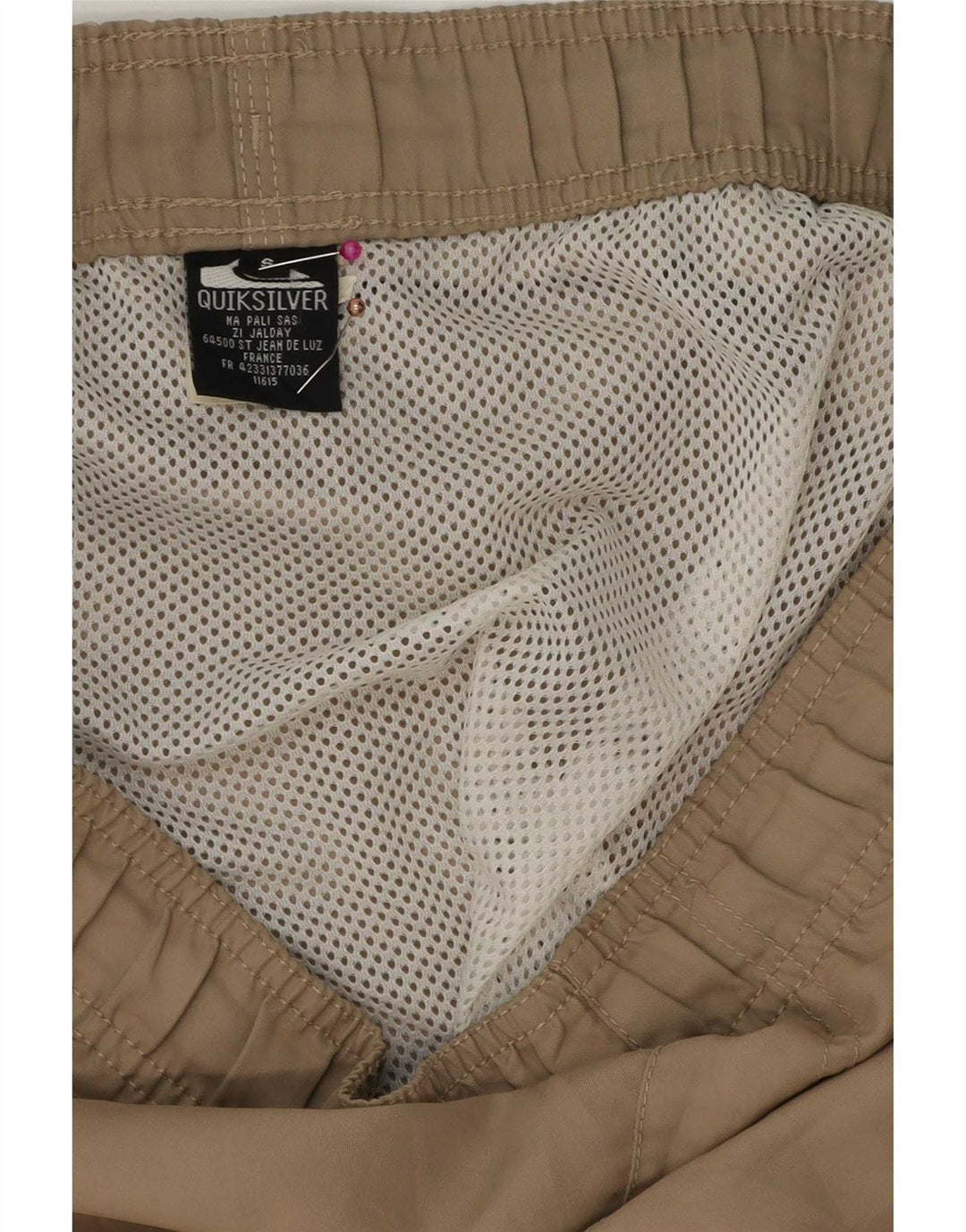 Pantaloncini da bagno grafici da uomo Quiksilver piccoli in poliestere beige