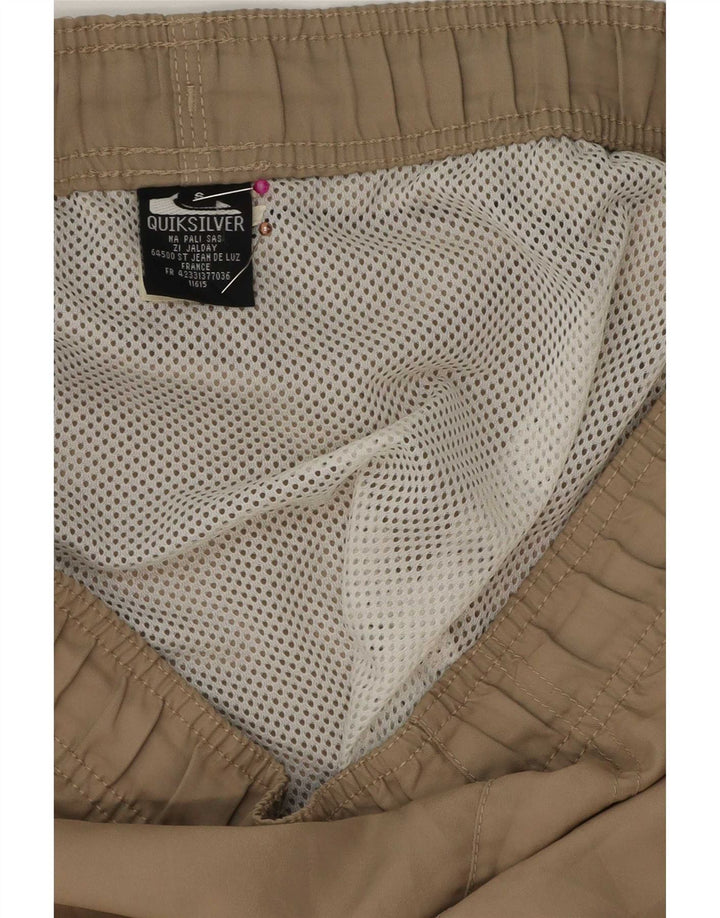 Pantaloncini da bagno grafici da uomo Quiksilver piccoli in poliestere beige