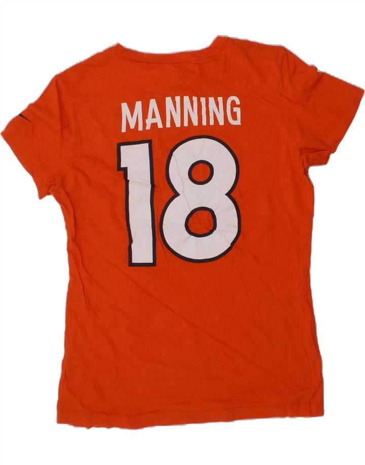 NIKE Boys Denver Broncos Graphic T-Shirt Top 10-11 Years Medium Orange Vintage Nike and Second-Hand Nike from Messina Hembry 