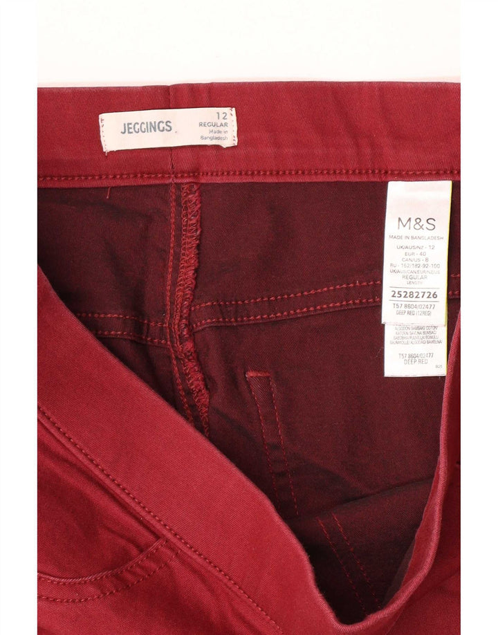 Jeans Jeggings da donna Marks & Spencer UK 12 Medio W30 L28 Cotone rosso