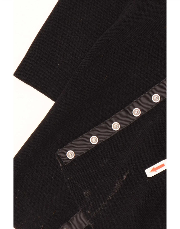 Vestito lungo a maniche lunghe da donna Zara UK 12 medio nero