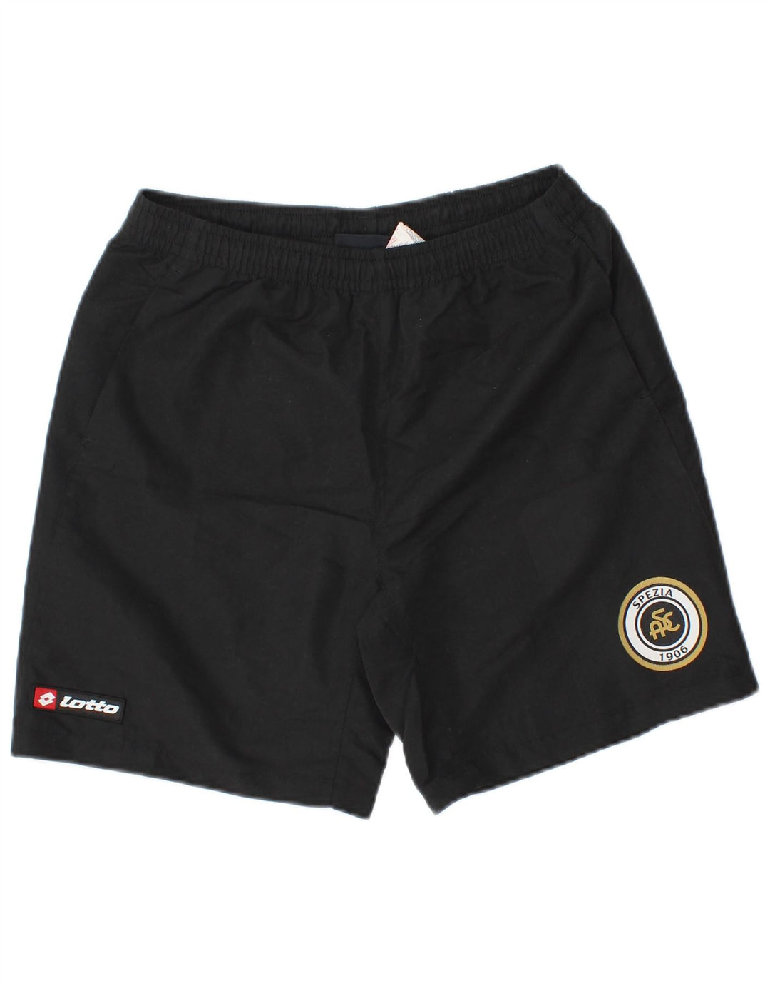 Pantaloncini sportivi grafici da bambino Lotto 13-14 anni Large in poliestere nero
