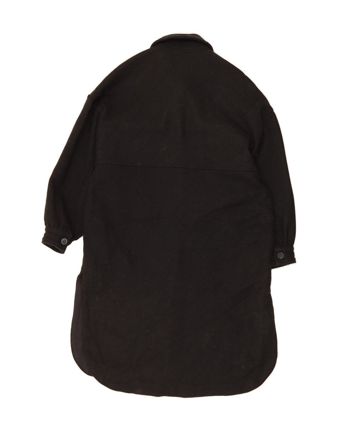 ZARA Womens Overcoat UK 10 Small Black Wool Vintage Zara and Second-Hand Zara from Messina Hembry 