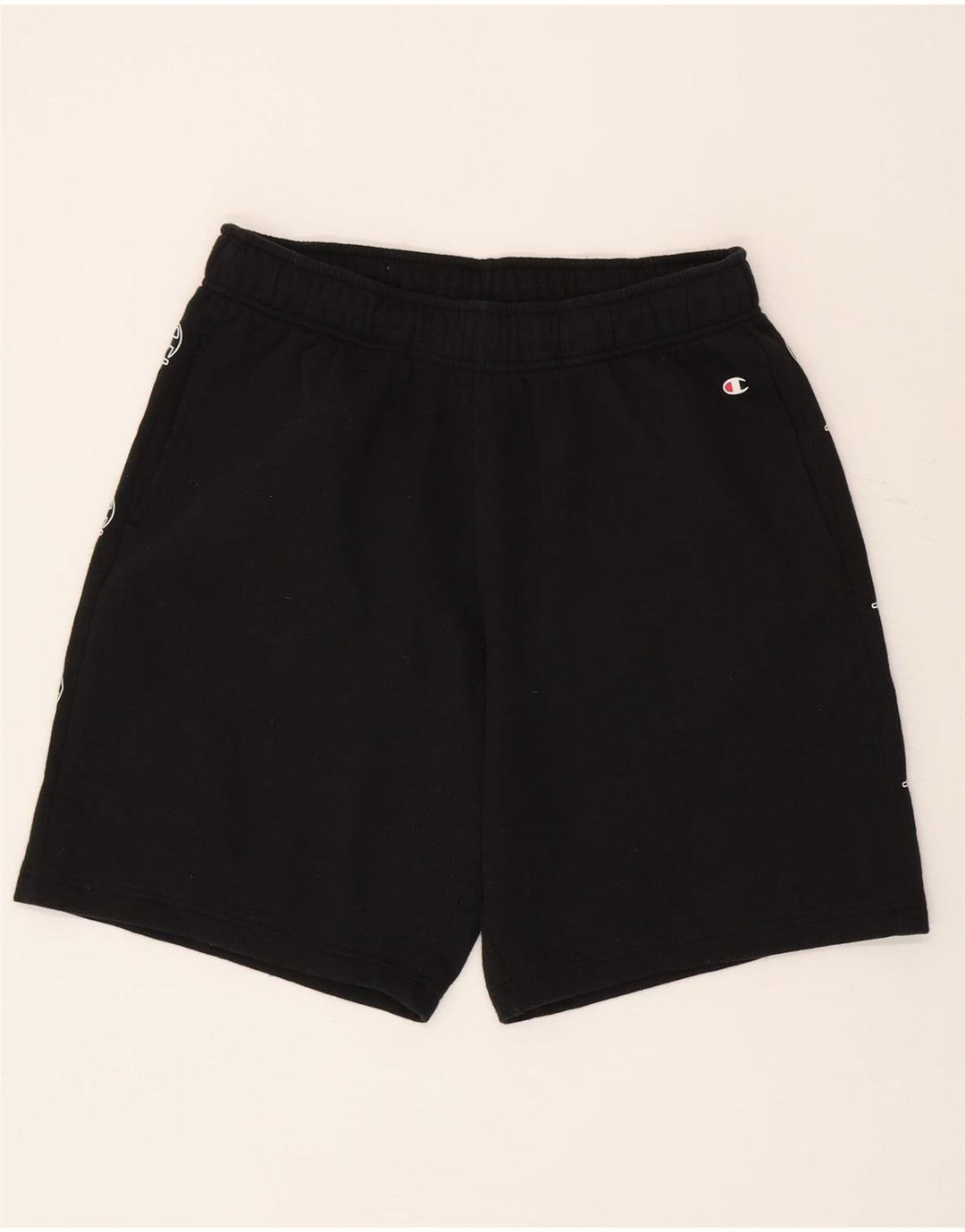 Pantaloncini sportivi grafici da uomo Champion in cotone nero medio