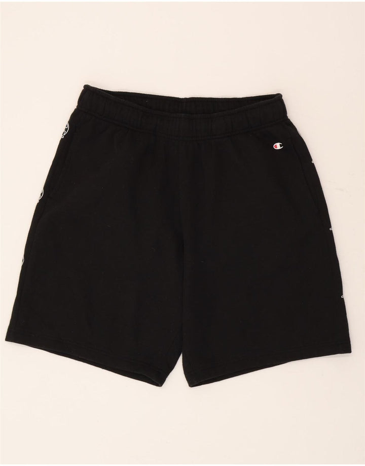 Pantaloncini sportivi grafici da uomo Champion in cotone nero medio