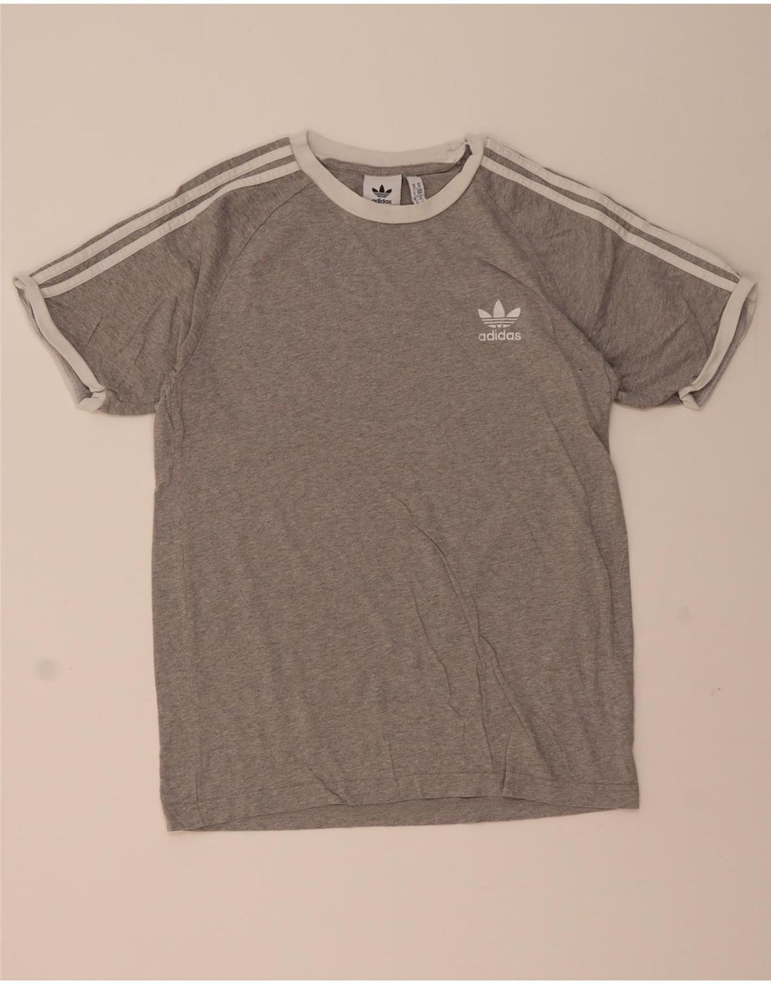 T-shirt da uomo Adidas Top in cotone grigio medio