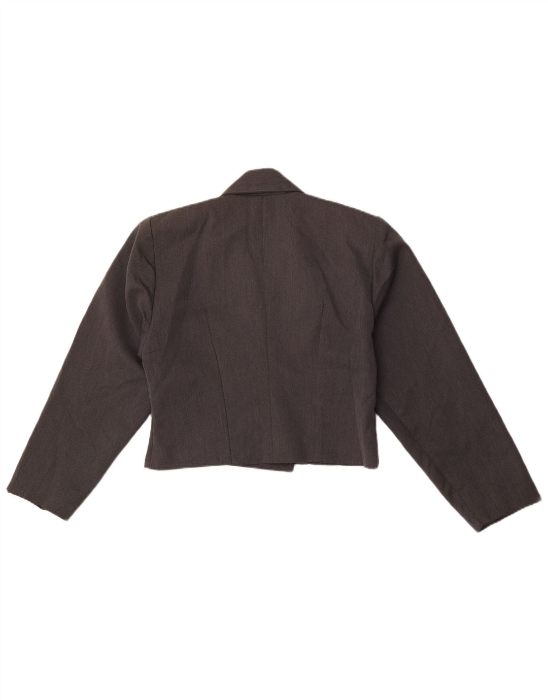 Giacca blazer doppiopetto vintage da donna corta IT 44 Grigio medio