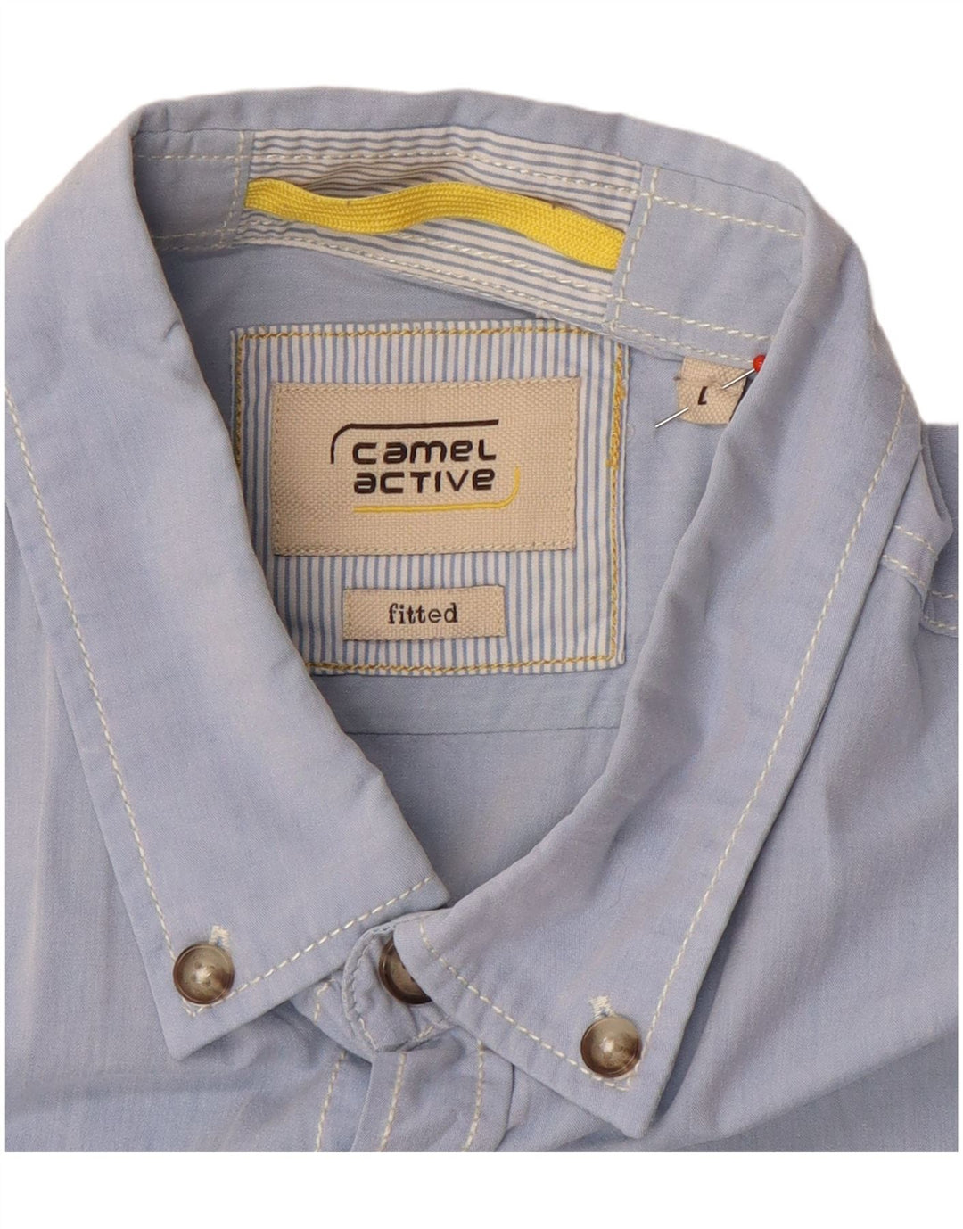 Camicia aderente a maniche corte da uomo Camel Active grande blu