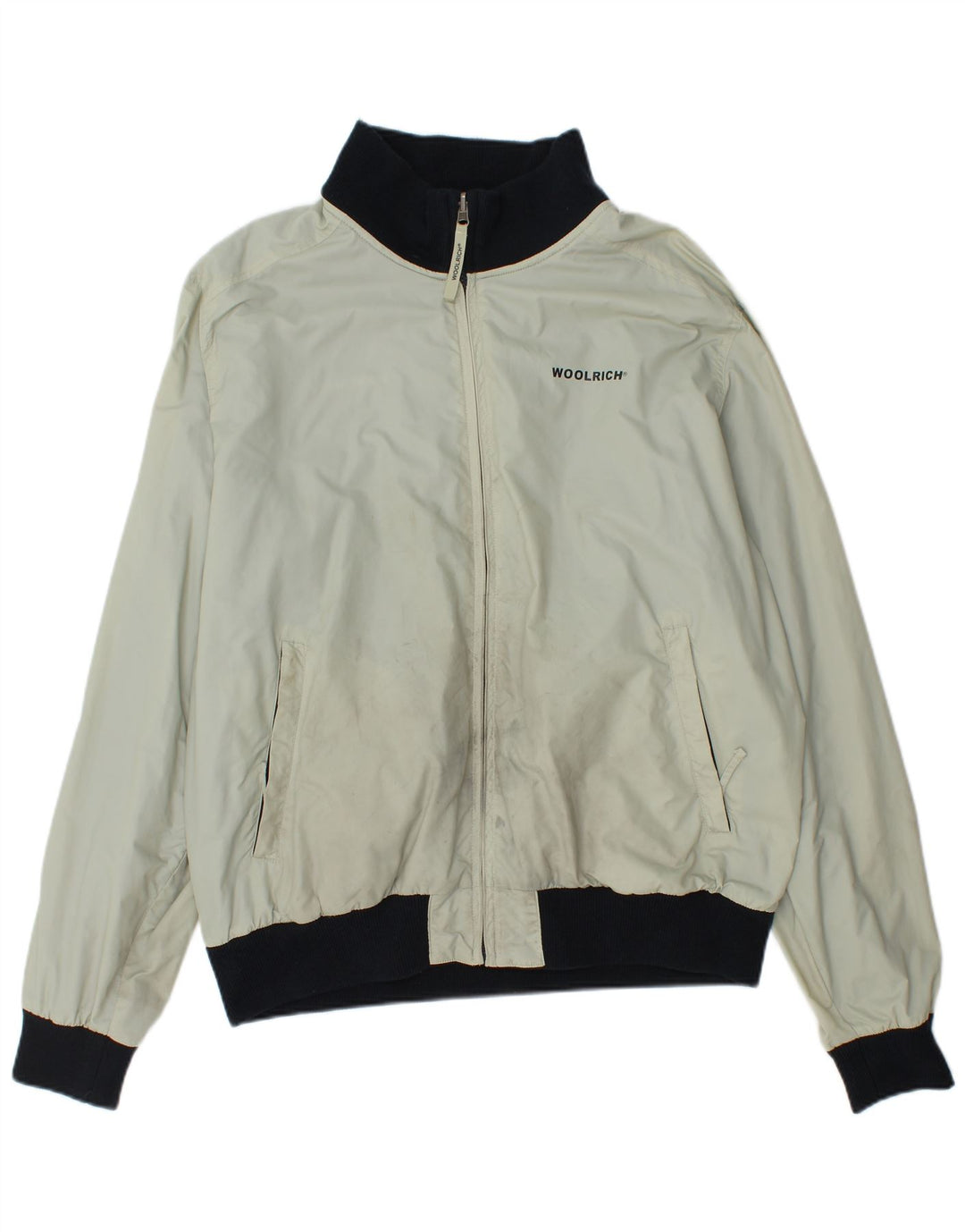Giacca reversibile da uomo Woolrich UK 42 XL nylon bianco sporco