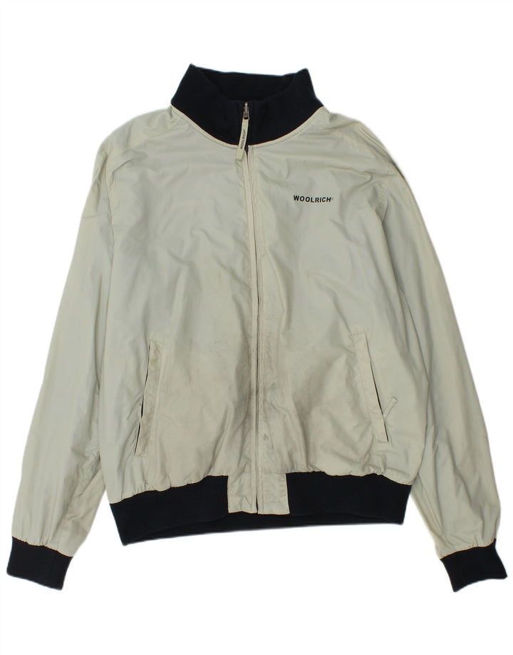 Giacca reversibile da uomo Woolrich UK 42 XL nylon bianco sporco