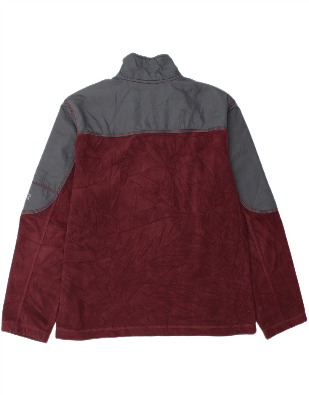 Maglione in pile da uomo Starter con zip e collo UK 38/40 Blocco colore marrone medio