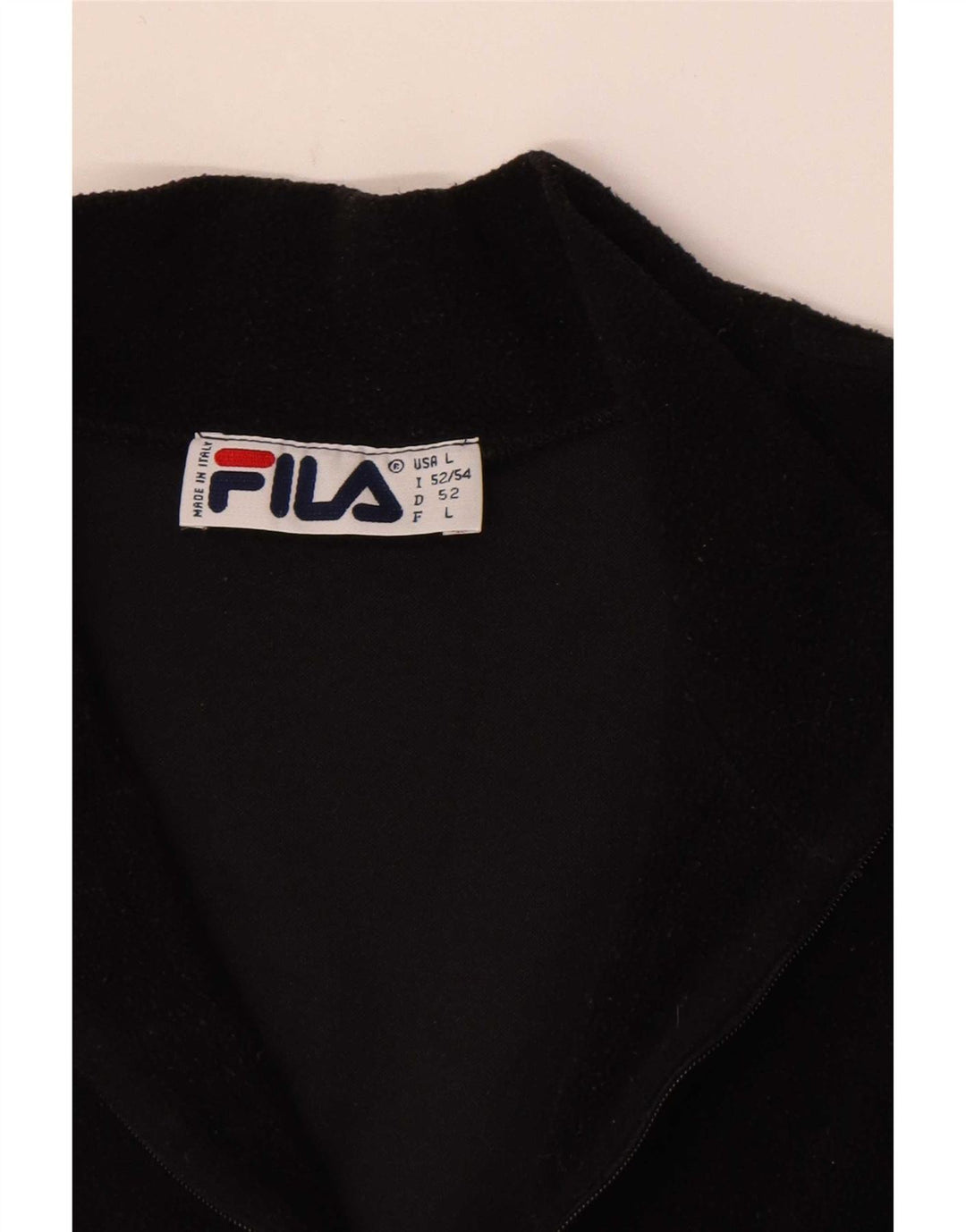Maglione in pile Fila da uomo con zip e collo IT 52/54 Large Nero