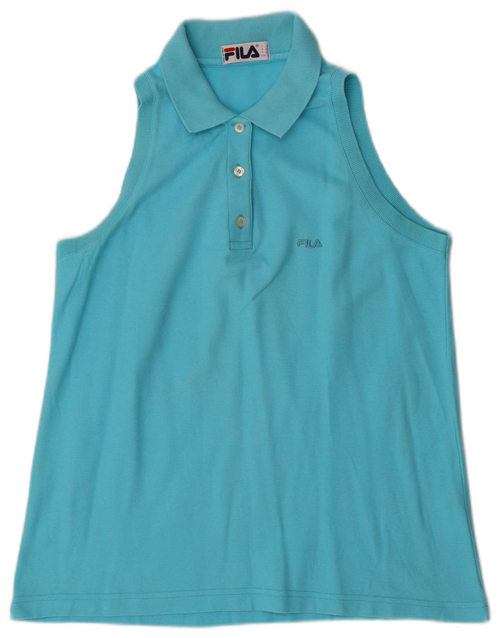 Polo Smanicata Donna FILA IT 46 Large Blu Cotone
