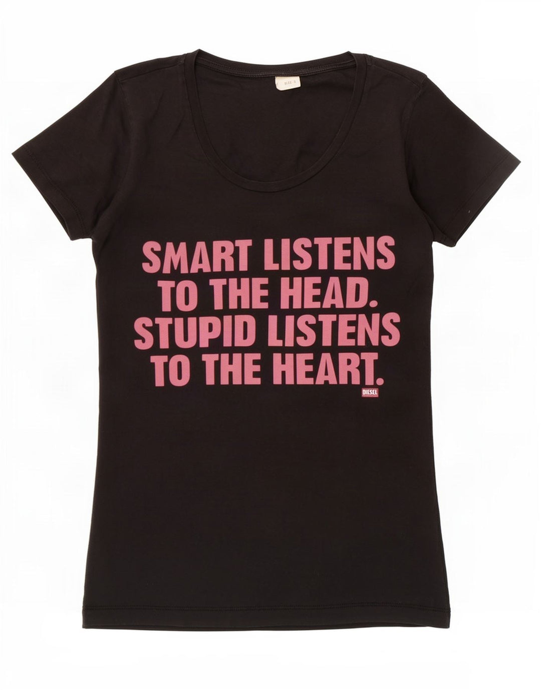 T-shirt grafica da donna Diesel Top UK 8 Small Nera