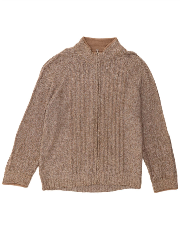 Maglione cardigan da uomo Marks & Spencer XL in lana marrone