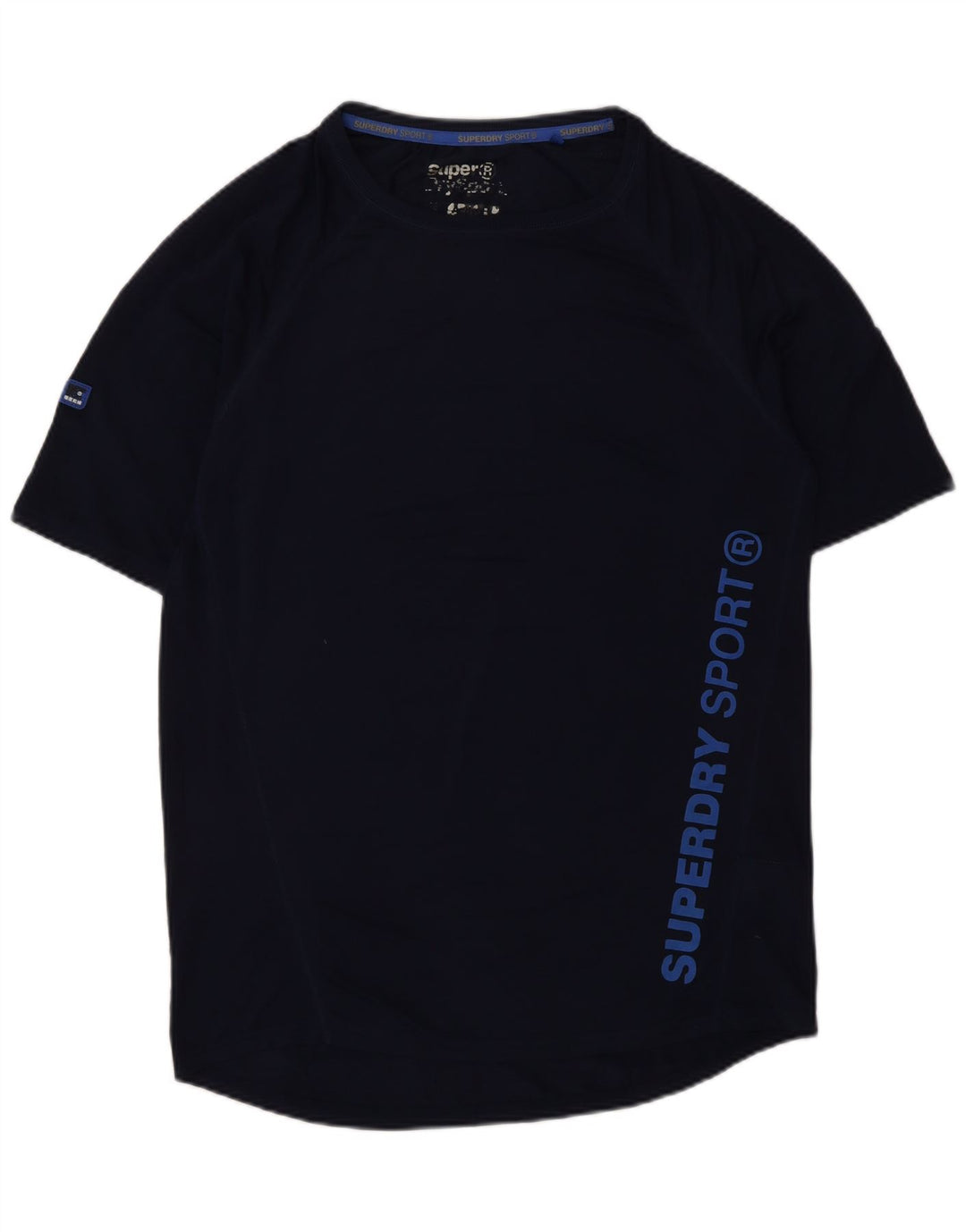 T-shirt grafica da uomo SUPERDRY Top piccolo in poliestere blu navy