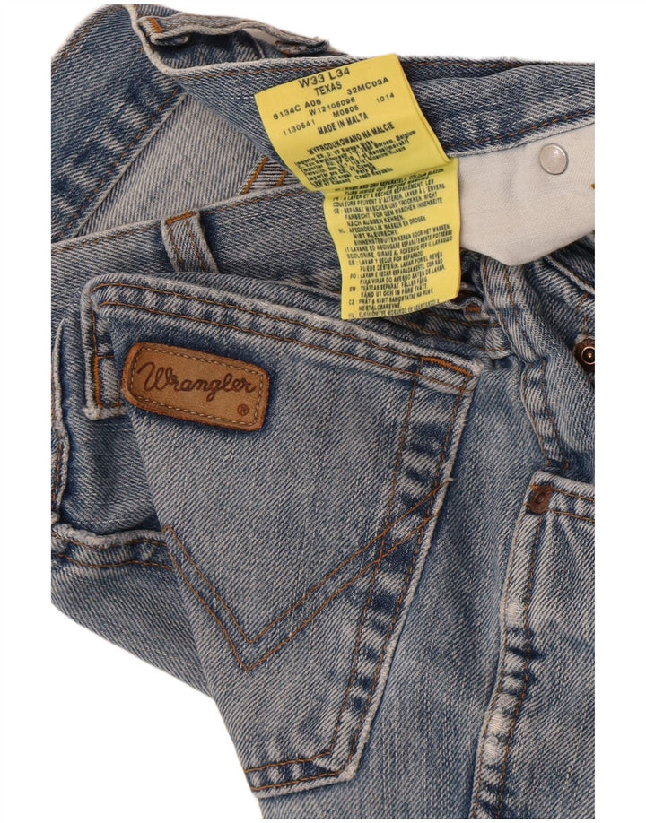 Jeans dritti da uomo Wrangler Texas W33 L34 cotone blu