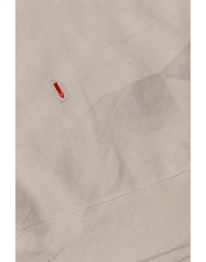 Felpa grafica da donna Champion, maglione UK 16, grande, poliestere bianco