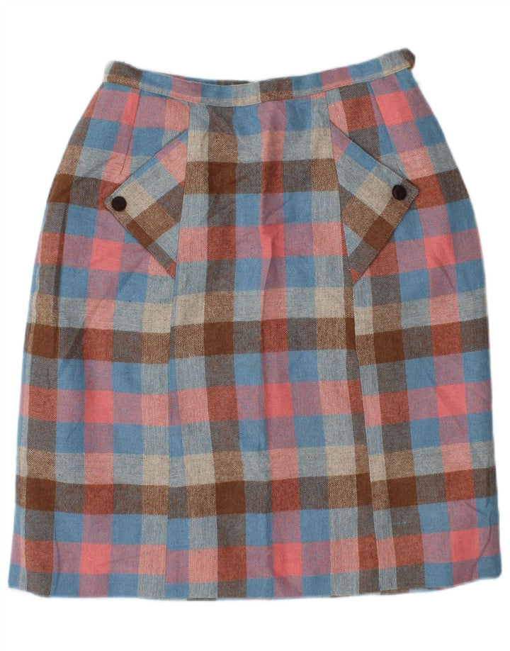 Gonna a tubino vintage da donna W28 percalle medio multicolore
