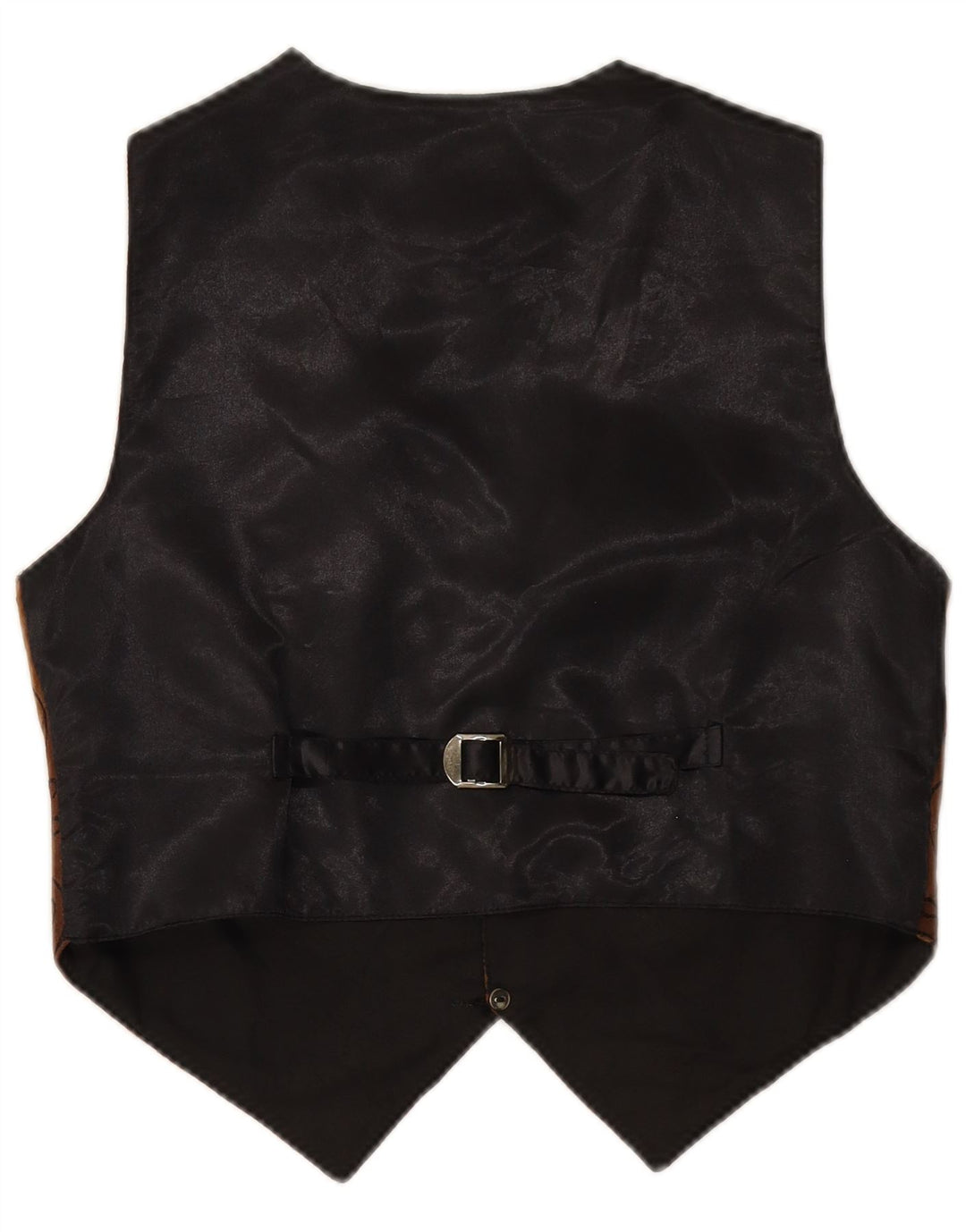 Gilet da uomo in pelle scamosciata VINTAGE piccolo in pelle Paisley marrone