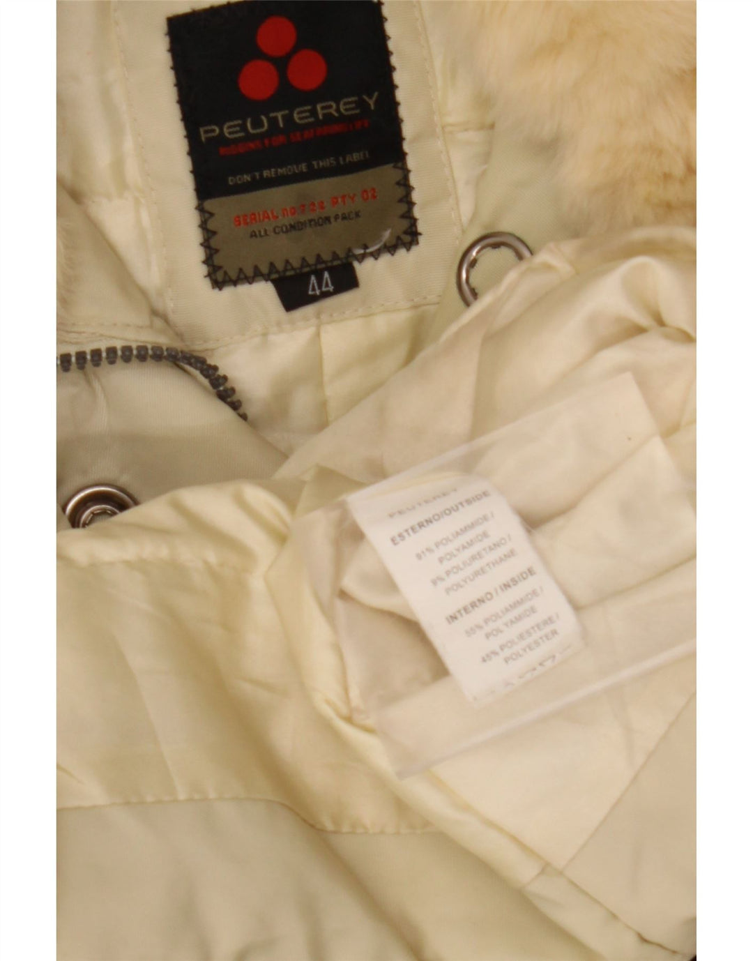 PEUTEREY Womens Overcoat IT 44 Medium Beige Polyamide