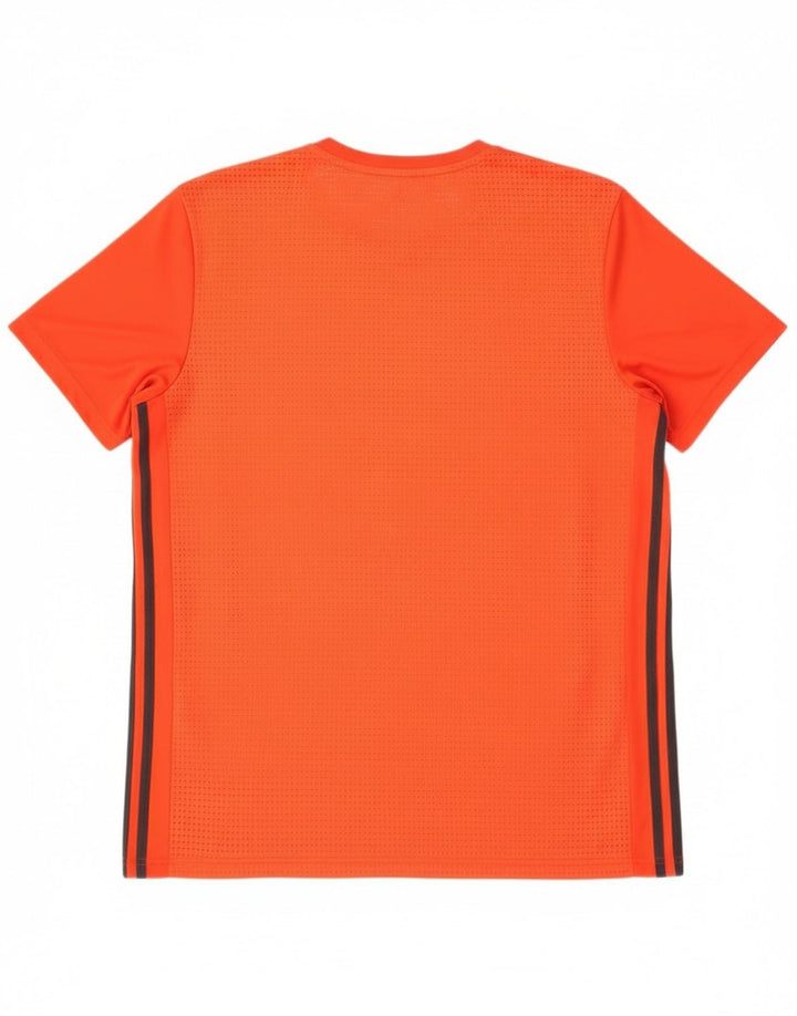 T-shirt Adidas Climacool da uomo, grande, in poliestere arancione