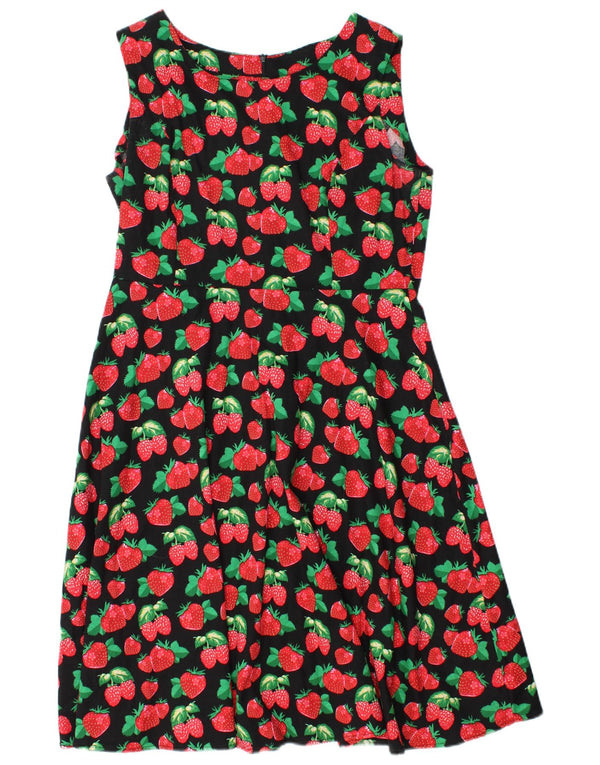 Abito a trapezio con grafica senza maniche da donna ZAFUL UK 14 medio nero