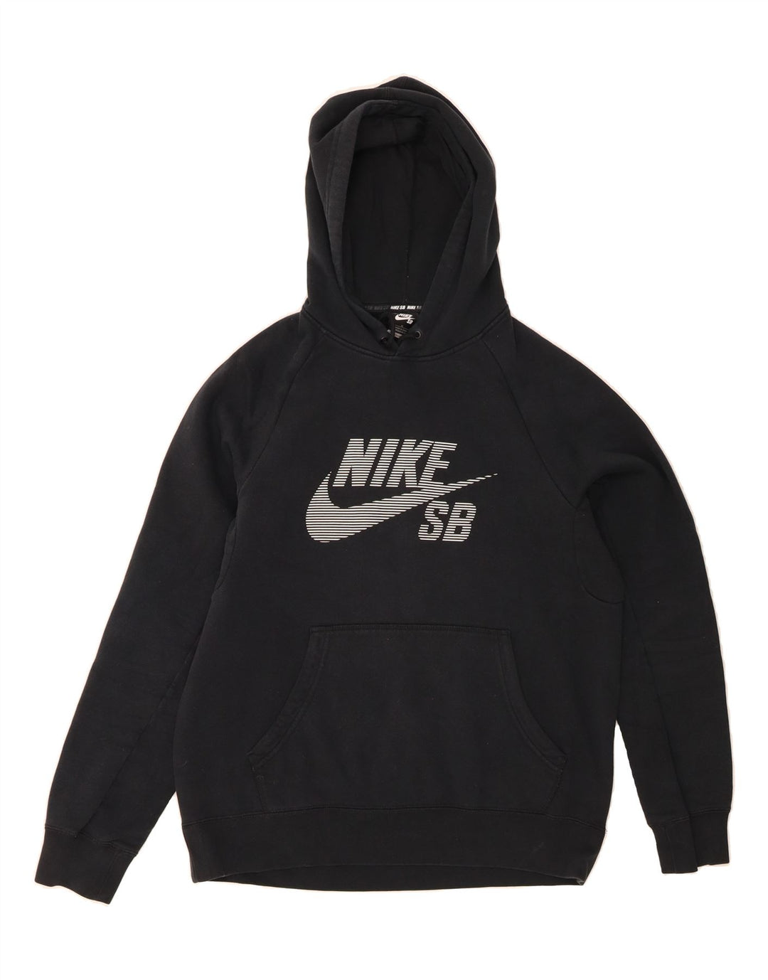 NIKE Mens Graphic Hoodie Jumper Medium Black Cotton Vintage Nike and Second-Hand Nike from Messina Hembry 