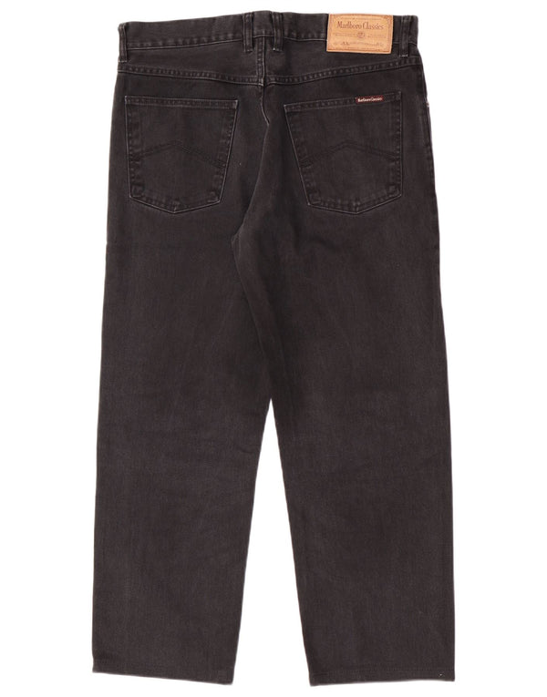 Jeans dritti da uomo Marlboro Classics W34 L27 cotone nero