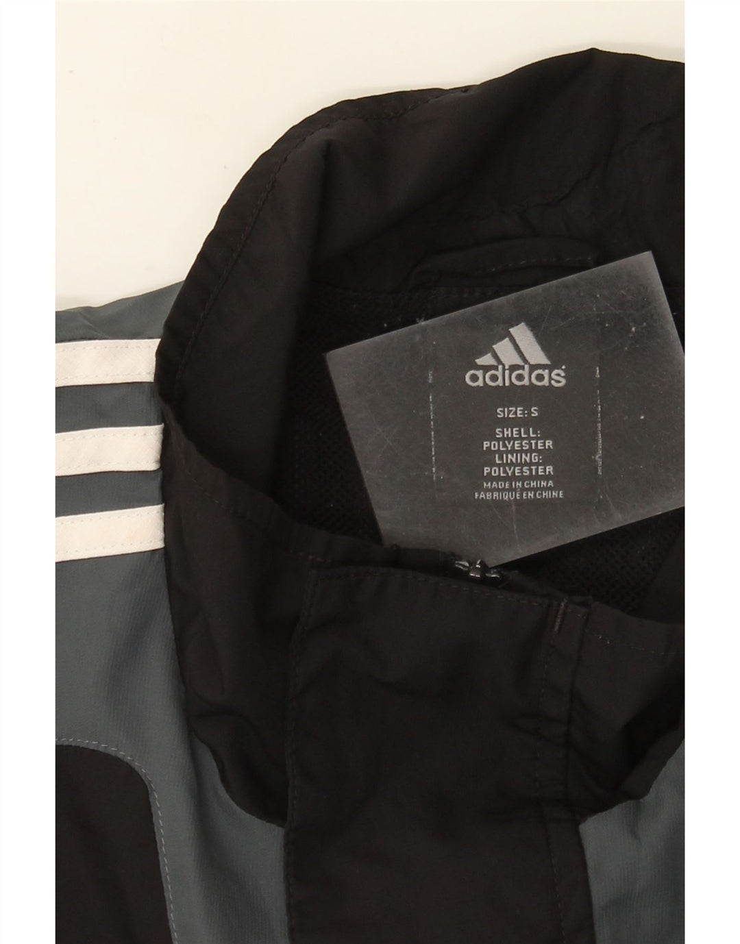 Giacca anorak da uomo Adidas UK 36 Small Nero Colourblock Poliestere