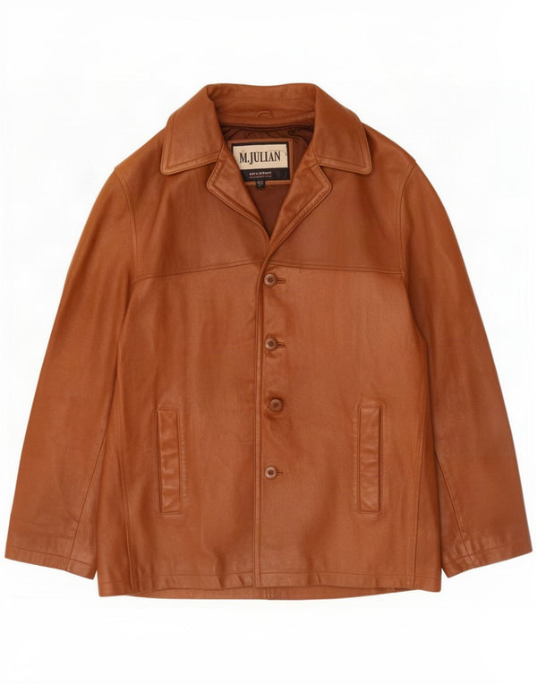 Wilsons Mens 4 Button Leather Jacket UK 40 Large Brown