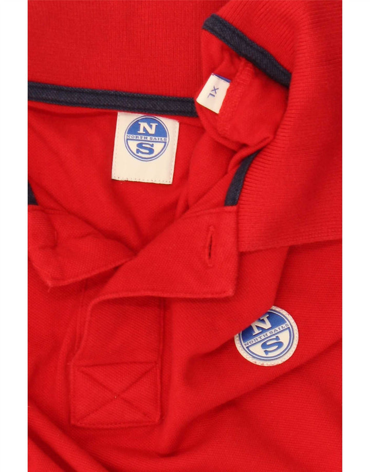 Polo grafica da uomo North Sails XL a righe rosse