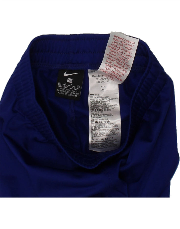 NIKE Boys Tracksuit Trousers Joggers 4-5 Years Small Blue Polyester Vintage Nike and Second-Hand Nike from Messina Hembry 