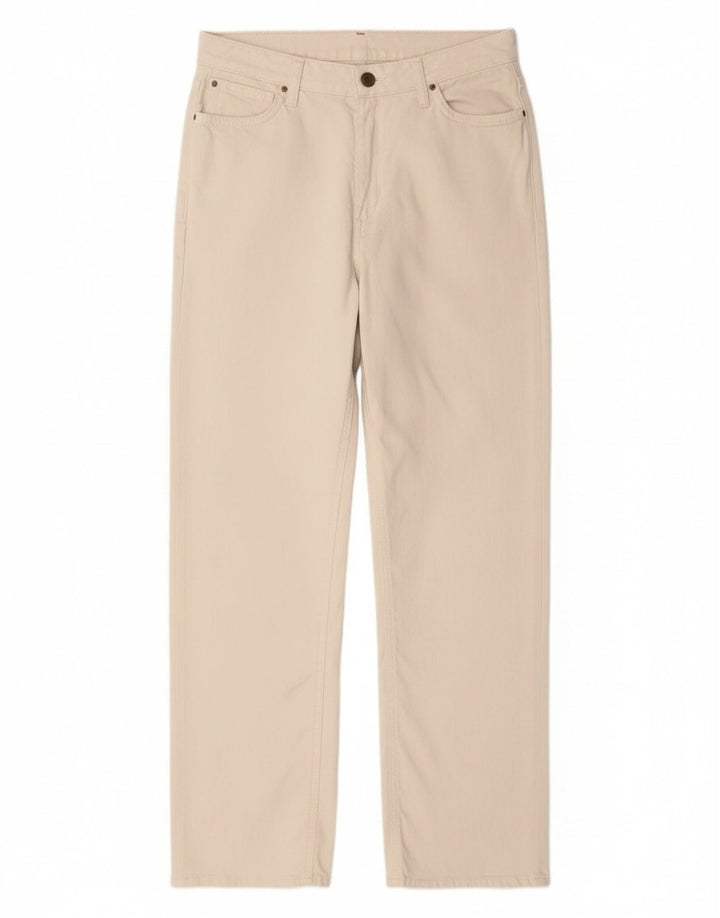 Jeans dritti da donna Lee W28 L28 cotone bianco