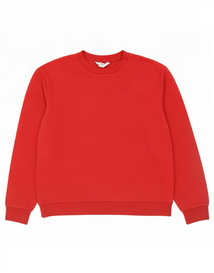 Felpa da donna Marks & Spencer UK 14 cotone rosso medio