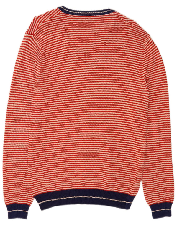 Maglione da uomo con scollo a V Carrera XL in cotone a righe rosse
