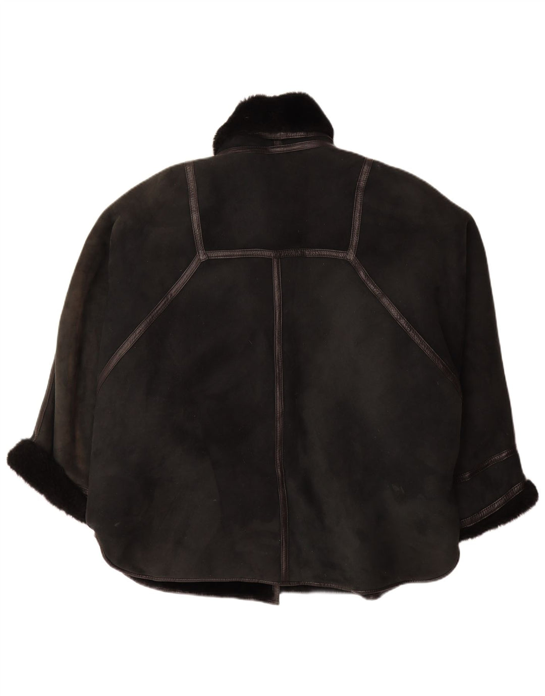 Cappotto oversize in shearling da donna VINTAGE IT 44 Shearling medio nero