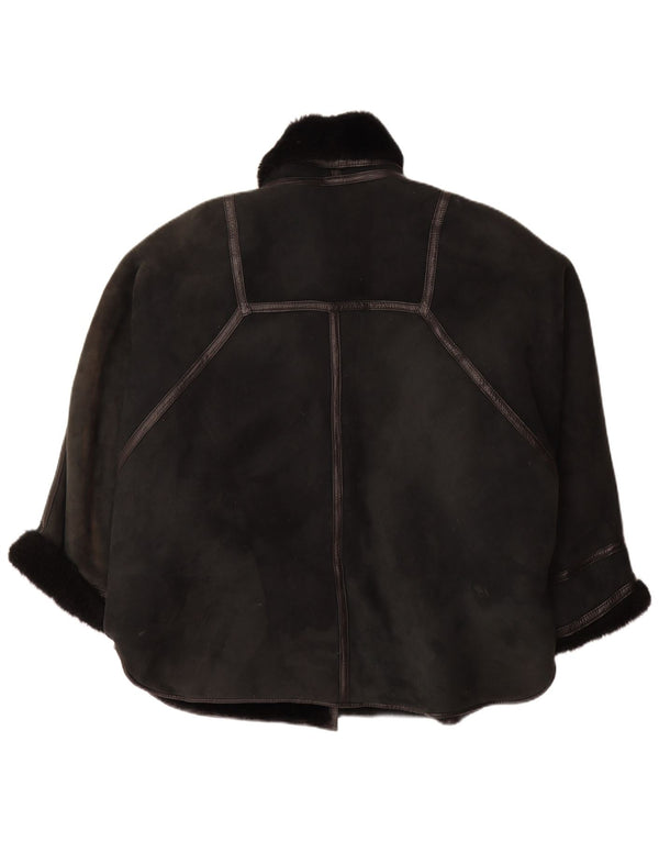 Cappotto oversize in shearling da donna VINTAGE IT 44 Shearling medio nero