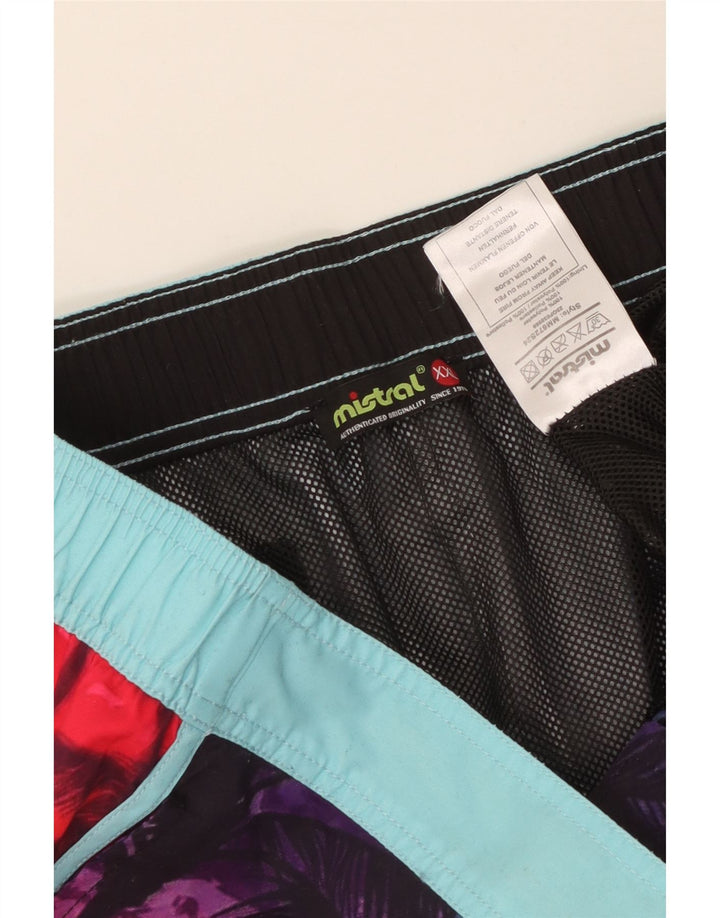 Pantaloncini da bagno da uomo Mistral 2XL Poliestere floreale multicolore hawaiano