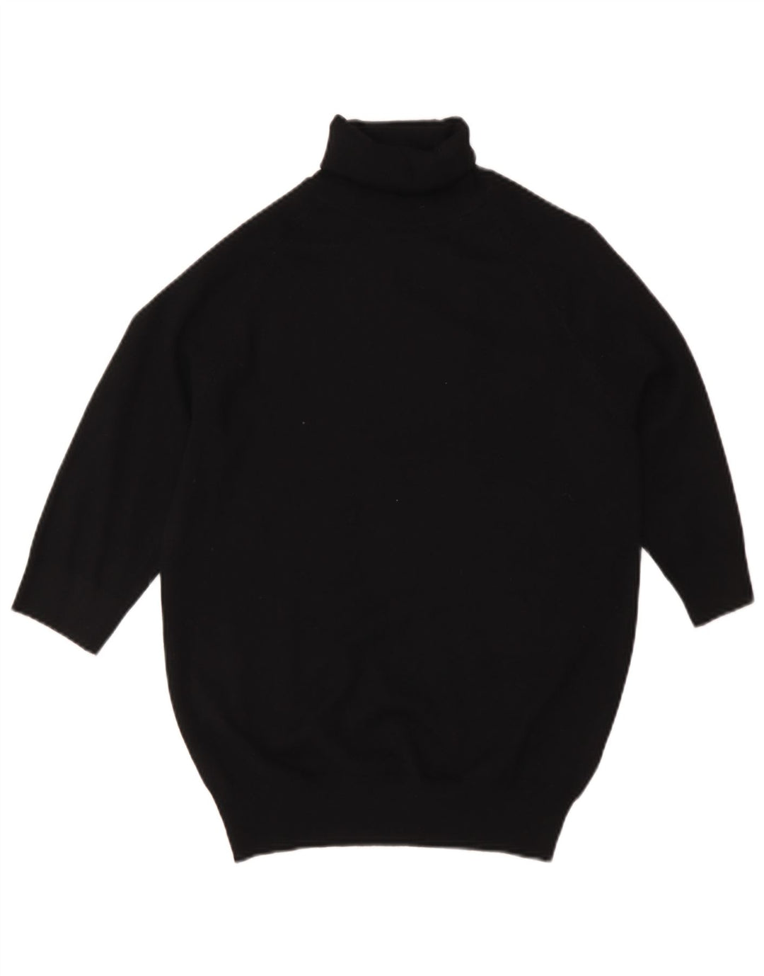 Maglione Zara da donna a maniche corte con collo alto, UK 12, medio, nero