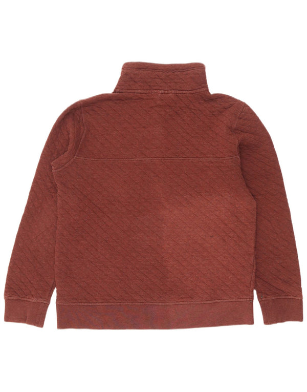 Patagonia Felpa da uomo con collo abbottonato, maglione piccolo in cotone marrone