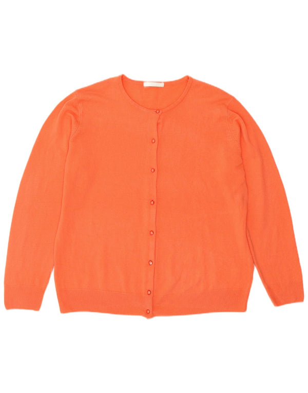 Maglione cardigan da donna Marks & Spencer UK 18 XL Acrilico arancione